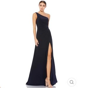 NWT IEENA for Mac Duggal Jersey Asymmetric Gown